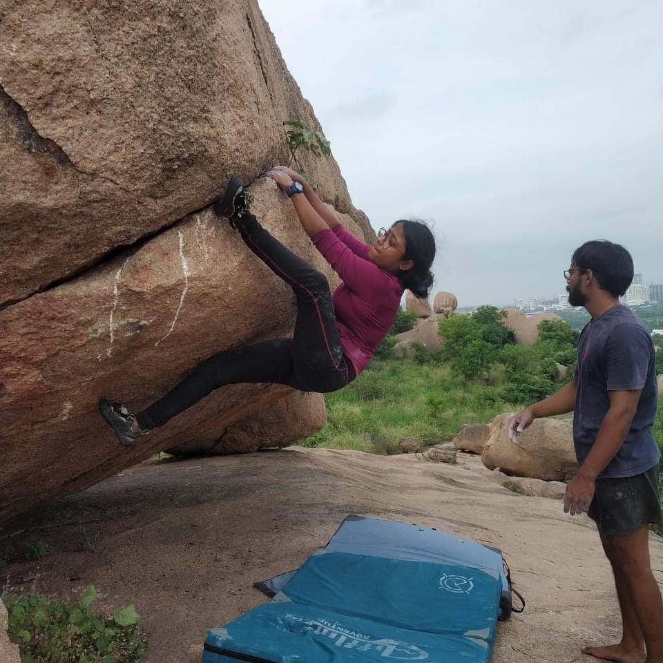 Climber Tania in Khajaguda PC Chitrabhanu