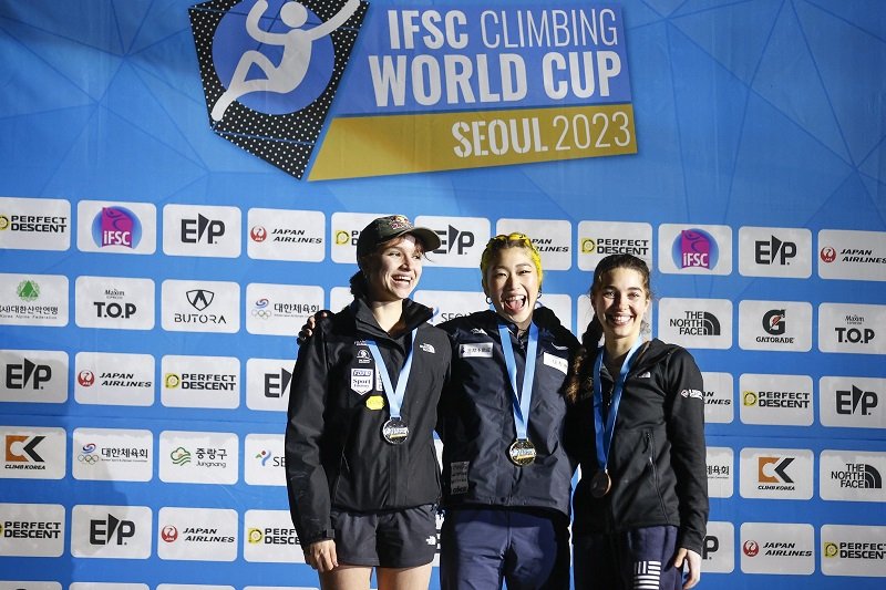 ifsc seoul 2023 women podium
